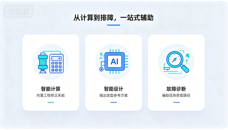 液压仁三大核心功能:智能计算、AI 智能设计、故障智能诊断
