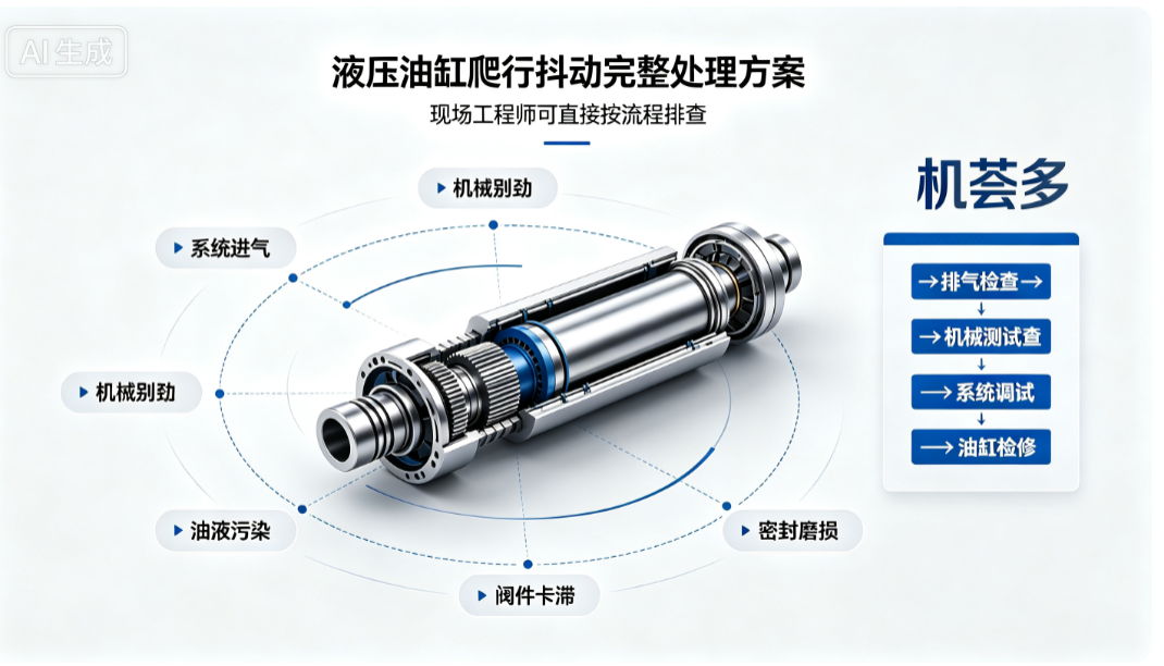 液压油缸爬行抖动完整处理方案