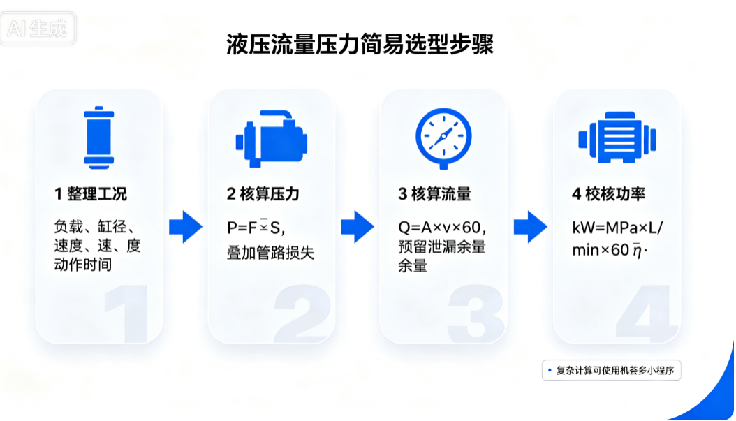 液压流量压力选型,别盲目选大|机荟多小程序