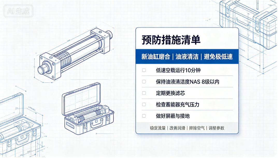 液压油缸爬行抖动